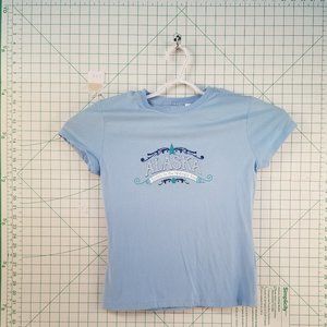 Sun T's "Alaska" Blue Graphic Tee Medium